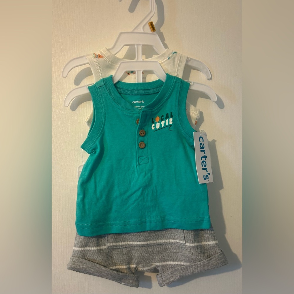 Carter's Sleeveless Kids 3pc outfit